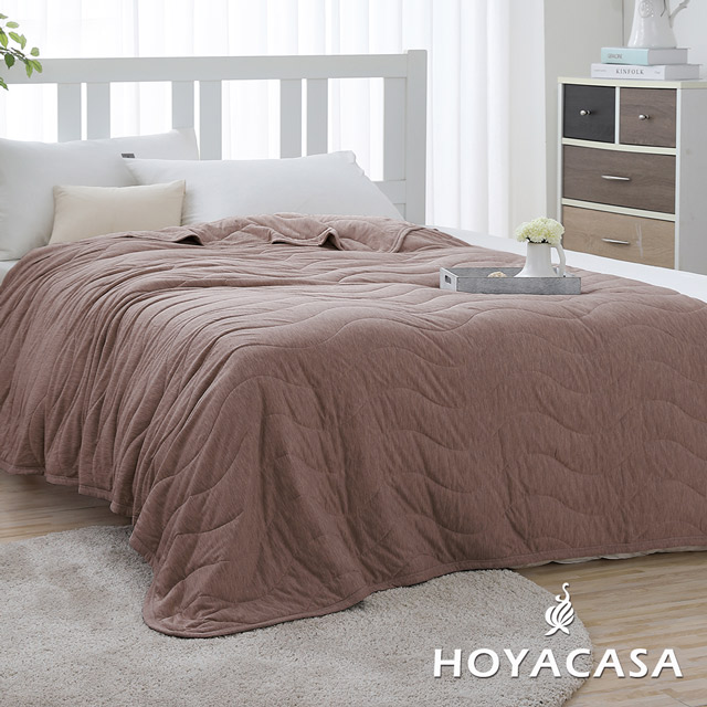 《HOYACASA 自然溫度》莫代爾針織涼感夏被-焦糖咖