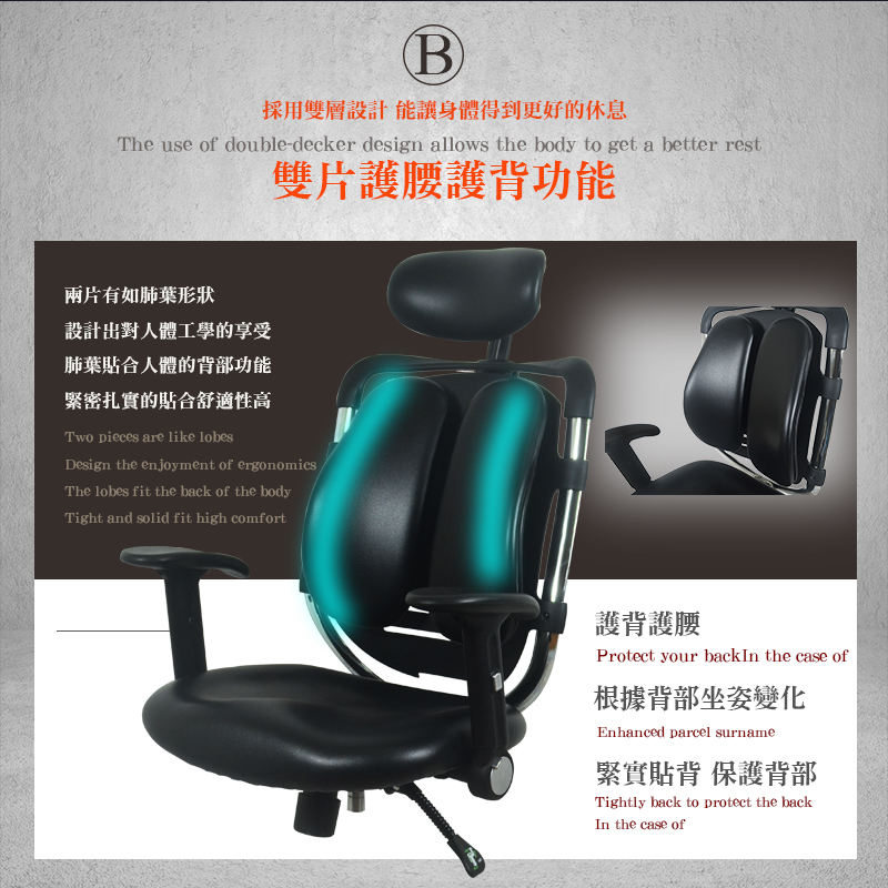 《C-FLY》雙背護腰人體工學電腦椅升級版 - PChome 24h購物