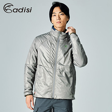 ADISI 男Primaloft撥水保暖外套AJ1721014 / 銀河灰