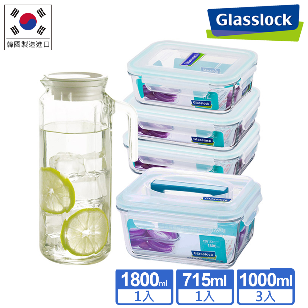 【Glasslock】玻璃微波保鮮盒 - 嘗鮮必備5件組