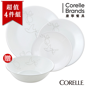 【美國康寧 CORELLE】清晨微風4件式餐具組 (4N03)