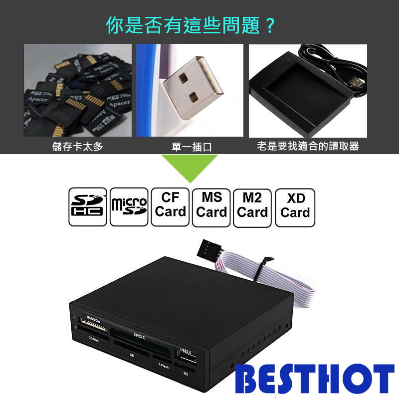 Jual BESTHOT allinone multiinone card reader builtin card reader