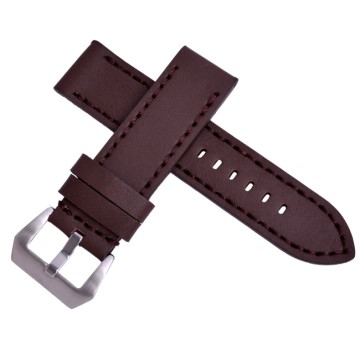 沛納海Panerai 特製加厚代用真皮素面錶帶-咖啡色