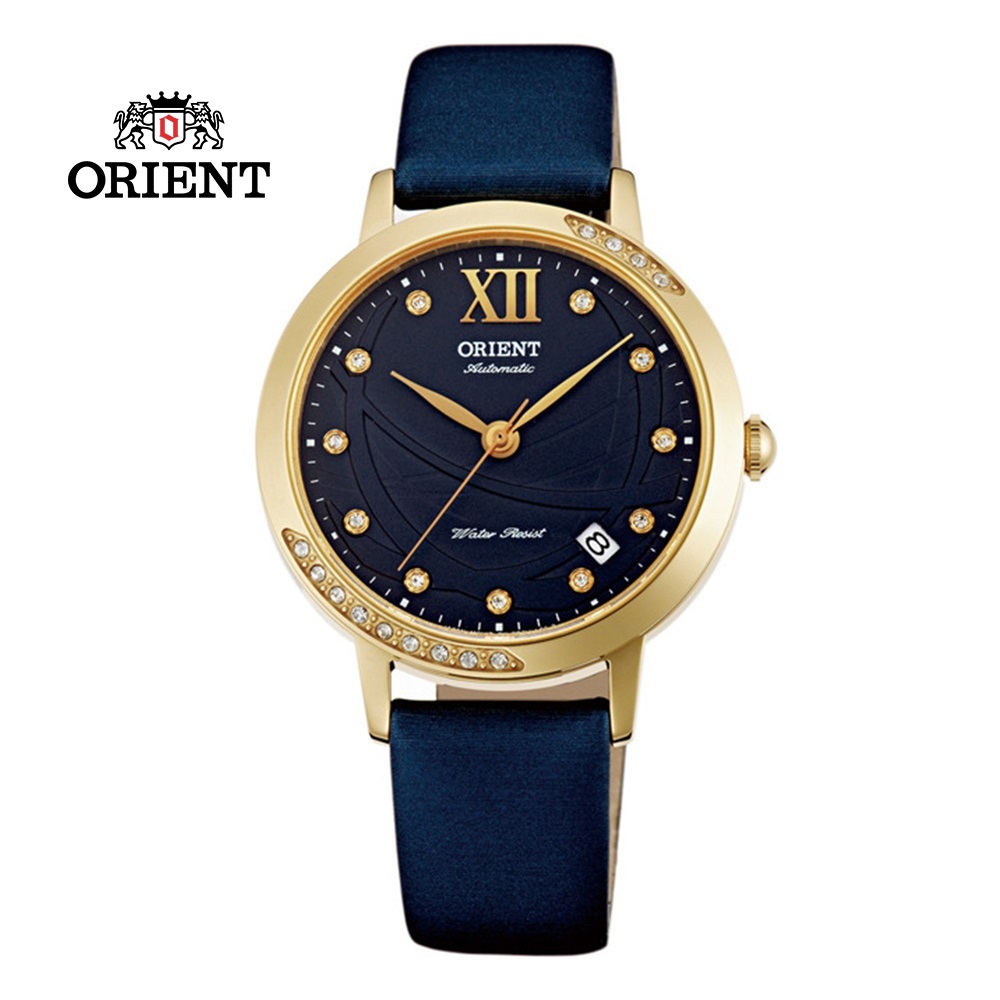 ORIENT 東方錶 ELEGANT系列 永恆耀眼時尚機械錶 絹布錶帶款 FER2H004D 藍色 - 36mm