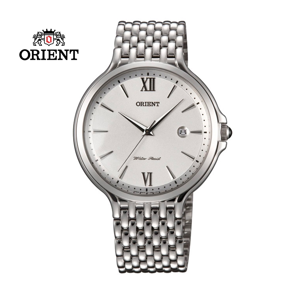 ORIENT 東方錶 CLASSIC DESIGN系列 懷舊復古風石英錶 五珠鍊帶 FUNF7006W 白色 - 40.5mm