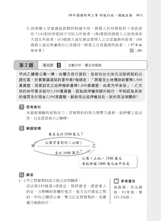 Pchome Online 商店街 Pchome 24h購物 民法概要歷屆試題精闢新解 高普考 地方特考 各類特考