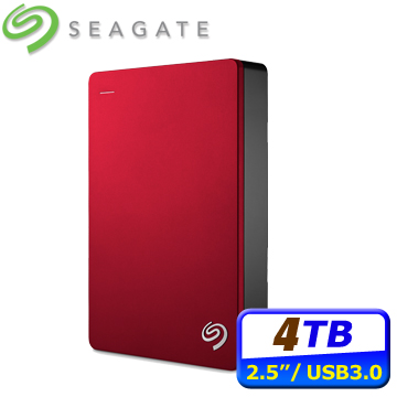 希捷 Seagate Backup Plus Portable 4TB 2.5吋行動硬碟 STDR4000303 紅色
