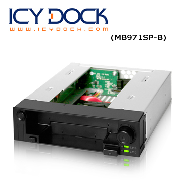 ICY DOCK MB971SP-B 2.5吋&3.5吋SATA雙重抽取盒