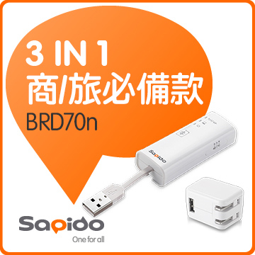 【台中平價鋪】全新 Sapido 傻多 BRD70n 精巧型網卡、無線網卡、無線分享三享機
