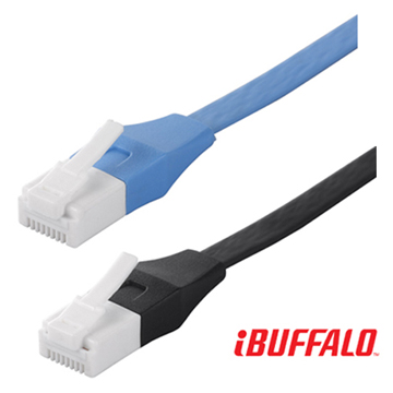 Buffalo 獨家專利水晶頭卡榫反折斷 Cat 6平板網路線(5M)