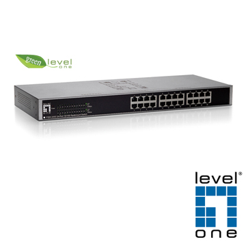 【LevelOne】24埠綠色環保乙太網路交換器 FSW-2450