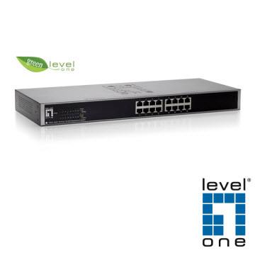 【LevelOne】16埠綠色環保乙太網路交換器 FSW-1650