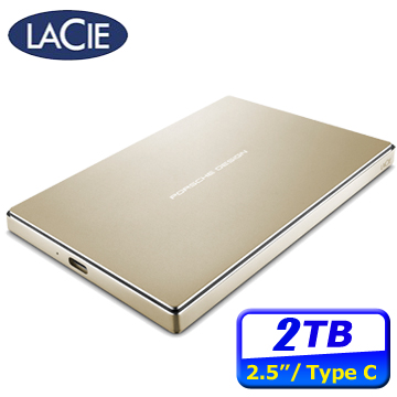 LaCie Porsche Design 2TB USB3.0 TypeC 2.5吋行動硬碟