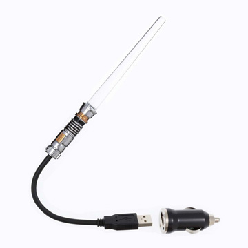 日本NAPOLEX STARWARS 星際大戰 USB+點煙器1A車充 光劍氣氛燈 綠色 SW-14