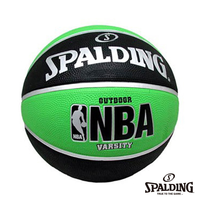 SPALDING 斯伯丁 NBA Varsity 籃球 黑/綠 7號
