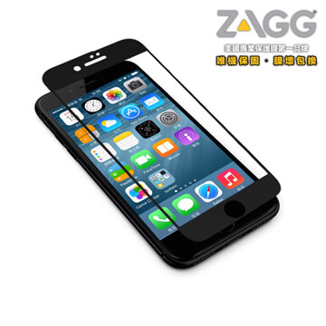 美國ZAGG 美軍科技3D滿版鋼化玻璃保護膜 (iPhone 7+專用/黑框)