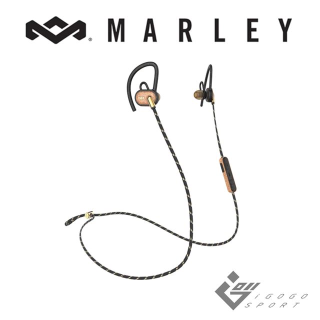 Marley Uprise 藍牙運動耳機-金沙黑
