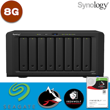 【 IronWolf 6TBx8 】Synology 群暉科技 DiskStation DS1817+(8GB) 8Bay NAS 網路儲存伺服器
