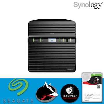 【 IronWolf 3TBx4 】Synology 群暉科技 DiskStation DS418j 4Bay NAS 網路儲存伺服器
