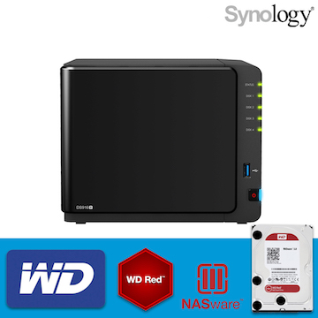 【 IronWolf 3TBx4 】Synology群暉科技 DiskStation DS916+(2GB) 4Bay NAS