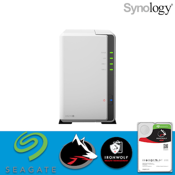 【 IronWolf 3TBx2 】Synology 群暉科技 DiskStation DS218j NAS 2Bay網路儲存伺服器