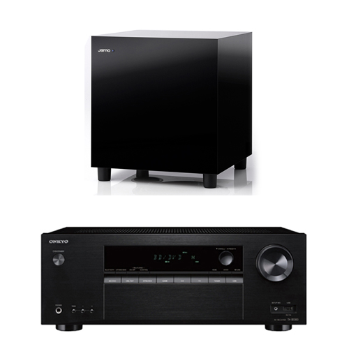 ONKYO TX-SR383 7.2聲道擴大機+Jamo SUB 210 重低音喇叭