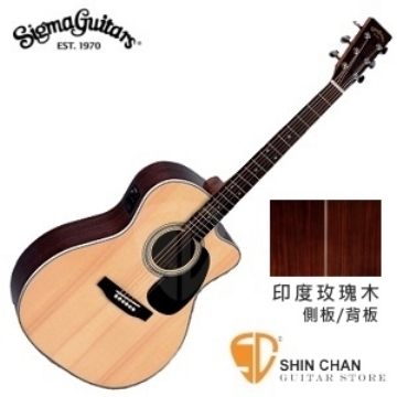 【源自Martin製琴工藝】 【Sigma JRC-1STE】【電木吉他】【Jumbo琴/切角單板民謠吉他】 【附贈吉他袋】