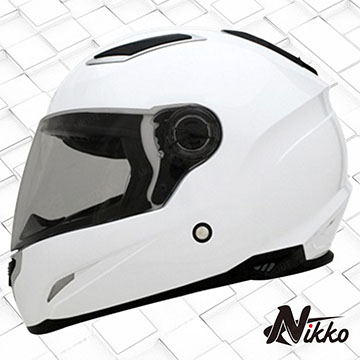 【Nikko N-801#1 安全帽】素色款│小帽體全罩│內襯全可拆│機車騎士│抗UV鏡片│空氣風洞散熱設計