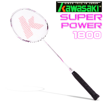 Kawasaki Super Power 1800 奈米碳纖維超輕羽球拍-粉紅