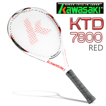 Kawasaki KTD7800 高強度碳纖維穿線網球拍(紅)