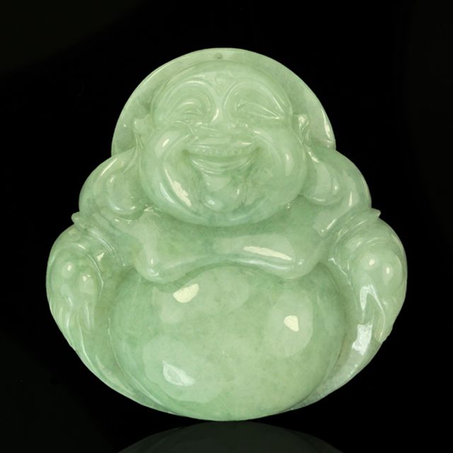 晉佳珠寶 Gemdealler Jewellery 天然緬甸翡翠 笑臉迎財福壽雙滿彌勒佛