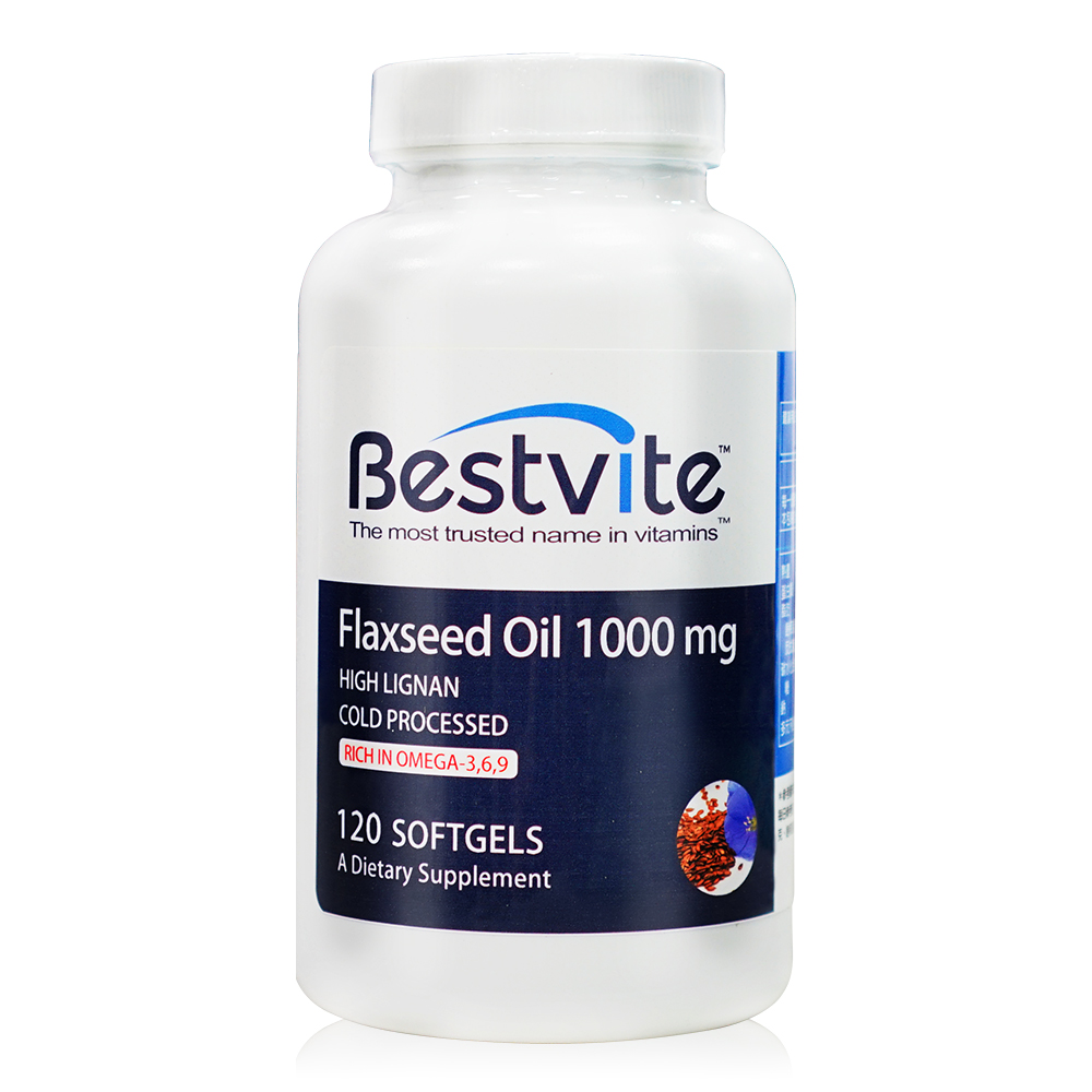 【美國BestVite】必賜力頂級亞麻仁油膠囊1瓶 (120顆)