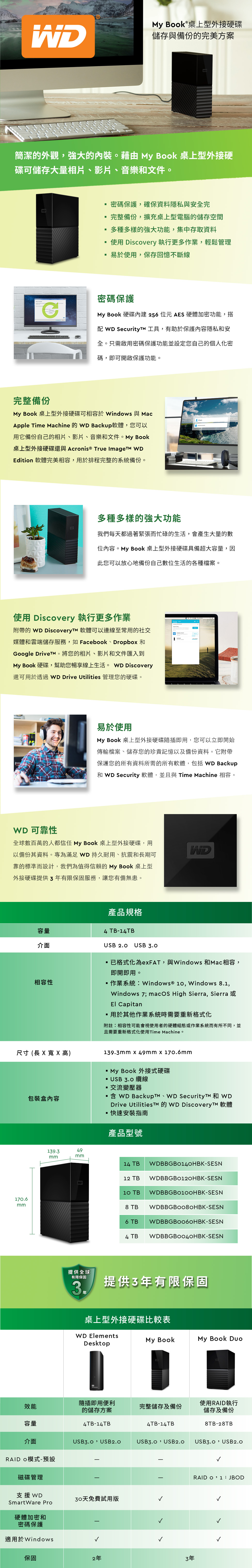 Wd My Book 6tb Usb3 0 3 5吋外接硬碟 Wdbbgb0060hbk Sesn Pchome 24h購物