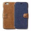 ZENUS iPhone 6 Denim 丹寧風 復古經典真皮皮套