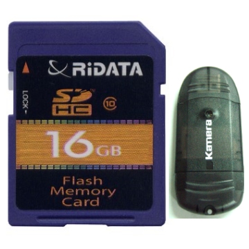 RiDATA 錸德 SDHC 16GB Class10 記憶卡加SDHC單槽讀卡機