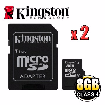 金士頓Kingston Micro SD 8G 記憶卡(二入組超值包)