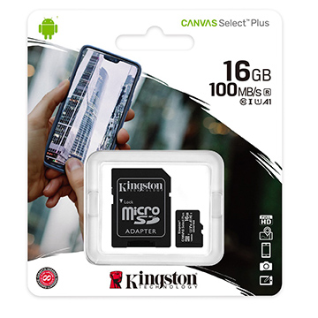 金士頓 Kingston 16GB microSDHC Class10 記憶卡 送SD轉卡