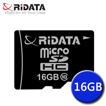 RiDATA 錸德 MicroSDHC 16GB Class10 記憶卡