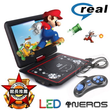 NEROS 10.1吋 未來世界 LED RM8合一 移動式DVD(玫瑰紅)