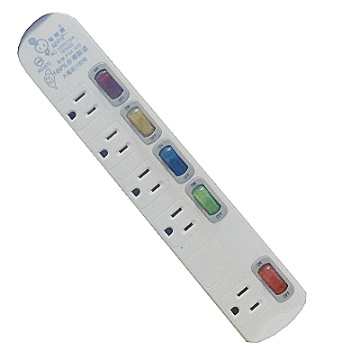 【電精靈】 5開5插座3插孔電腦延長線 9尺(2.7米)