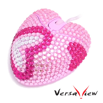 VersaView 濃情彩鑽雙心造型有線滑鼠 VMM-40D