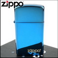 【ZIPPO】美系~LOGO字樣打火機~超質感Sapphire藍寶色鏡面(窄版)