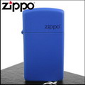 【ZIPPO】美系~LOGO字樣打火機~(窄)Royal Blue Matte寶藍烤漆