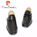 【皮爾卡登‧Pierre Cardin】經典平頭 質感亮面 休閒鞋 紳士皮鞋 黏貼款『黑色』PDU8932