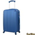 CoolOne 單身貴族直條紋24吋旅行箱(藍色)