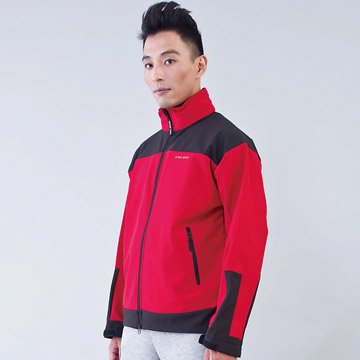TECL-WOOD《96612》防風防水透氣保暖Soft Shell(軟殼)外套(紅/黑)(男)