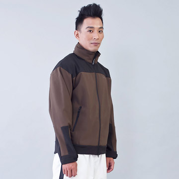 TECL-WOOD《96609》防風防水透氣保暖Soft Shell(軟殼)夾克(咖啡/黑)(男)