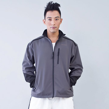 TECL-WOOD《96596》防風防水透氣保暖Soft Shell(軟殼)夾克(灰/黑)(男)