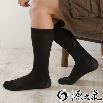 【源之氣】竹炭五趾襪/男 黑/灰 12雙組 RM-10027