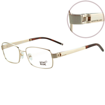 萬寶龍MONTBLANC-時尚光學眼鏡(淡金/槍色)MB306